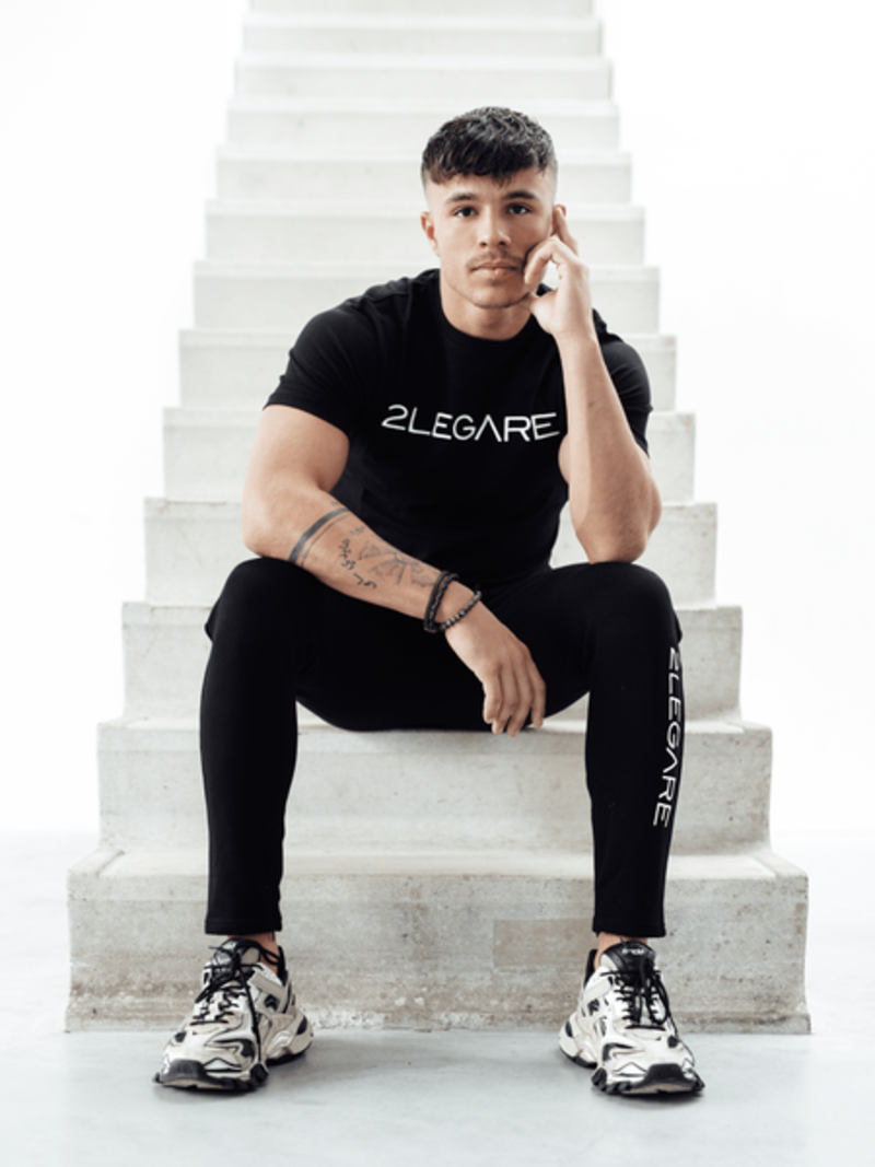 2Legare Signature pants black white