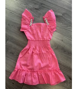Divanis Divanis Dress pink steentjes