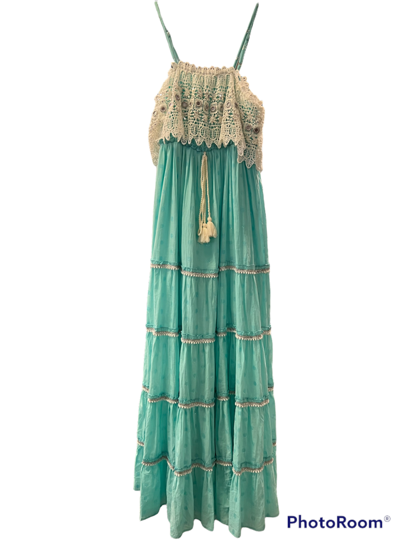 Divanis long blue boho dress