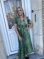 Dames Travel dress green panter