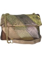 Dames Giuliano Sparkle metallic bag brown/gold