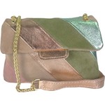 Dames Giuliano Sparkle metallic bag lightgreen/pink
