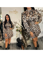 Dames lottie dress leopard print