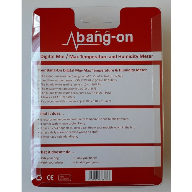 Digital min/max Temperature & Humidity Meter