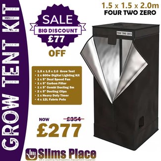 Grow Tent Kit Four Two Zero - Grow Tent Kit - 1.5 x 1.5 x 2.0m  with filter