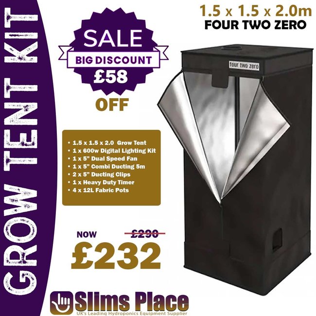 Grow Tent Kit Four Two Zero Tent Kit - 1.5 x 1.5 x 2.0m