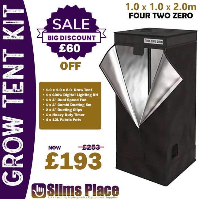 Grow Tent Kit Four Two Zero Tent Kit - 1.0 x 1.0 x 2.0m