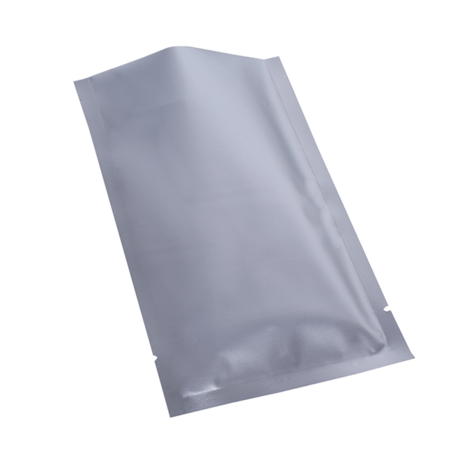 Plain Matte Aluminium Foil Three Side Seal Bags Heat Sealed