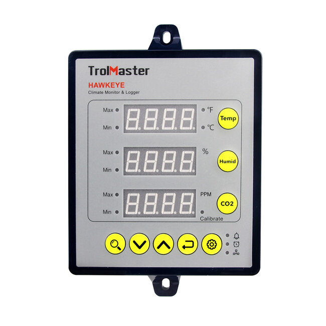 TrolMaster CM-1 Hawkeye 3-in-1 Monitor & Logger, 3-in-1 (Temp/Humid/CO2) Sensor, Ethernet Adapter; Free Smartphone App