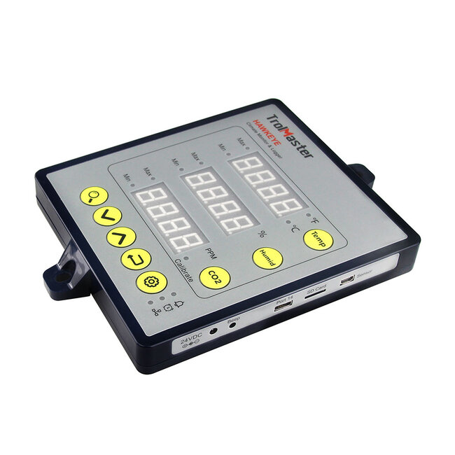 TrolMaster CM-1 Hawkeye 3-in-1 Monitor & Logger, 3-in-1 (Temp/Humid/CO2) Sensor, Ethernet Adapter; Free Smartphone App