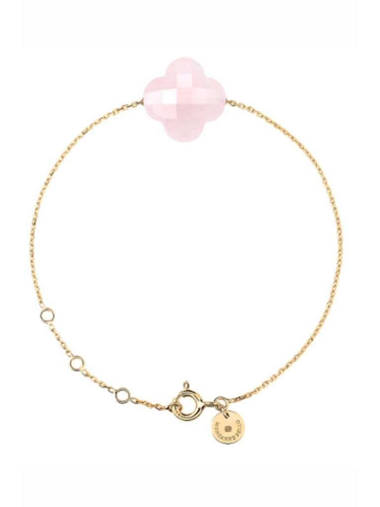 Morganne Bello Morganne Bello 1012YB122 Klaver armband roze goud