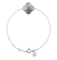 Morganne Bello Morganne Bello bracelet with labradorite stone white gold