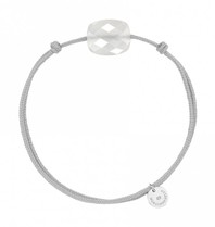 Morganne Bello Morganne Bello cord bracelet with Moonstone stone light gray