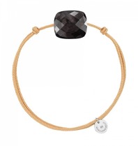 Morganne Bello Morganne Bello cord bracelet with Moonstone hiper stone beige