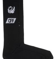 Off-White Off-White hoge sokken met logo zwart