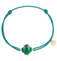 Morganne Bello Morganne Bello cord bracelet with agate stone green yellow gold