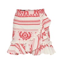 Devotion Devotion skirt with print and volant red white
