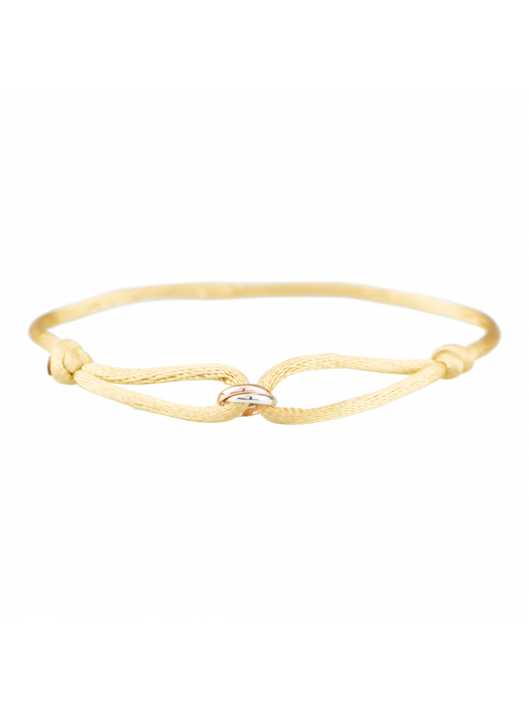 Goldbandits GoldBandits cord bracelet What comes around rose gold white gold
