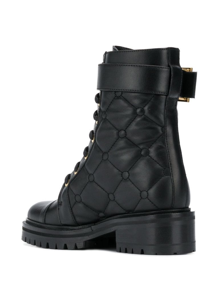 Balmain Balmain gewatteerde combat boots zwart