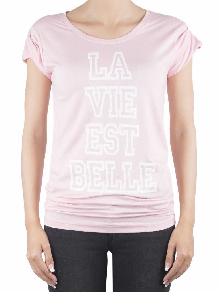 VLVT VLVT La vie est belle t-shirt roze