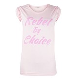 VLVT VLVT Rebel by choice t-shirt roze