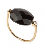 Morganne Bello Morganne Bello FR011JHB ring hematiet steen diamant