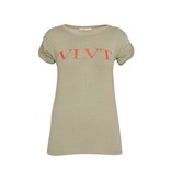 VLVT VLVT t-shirt with print green red