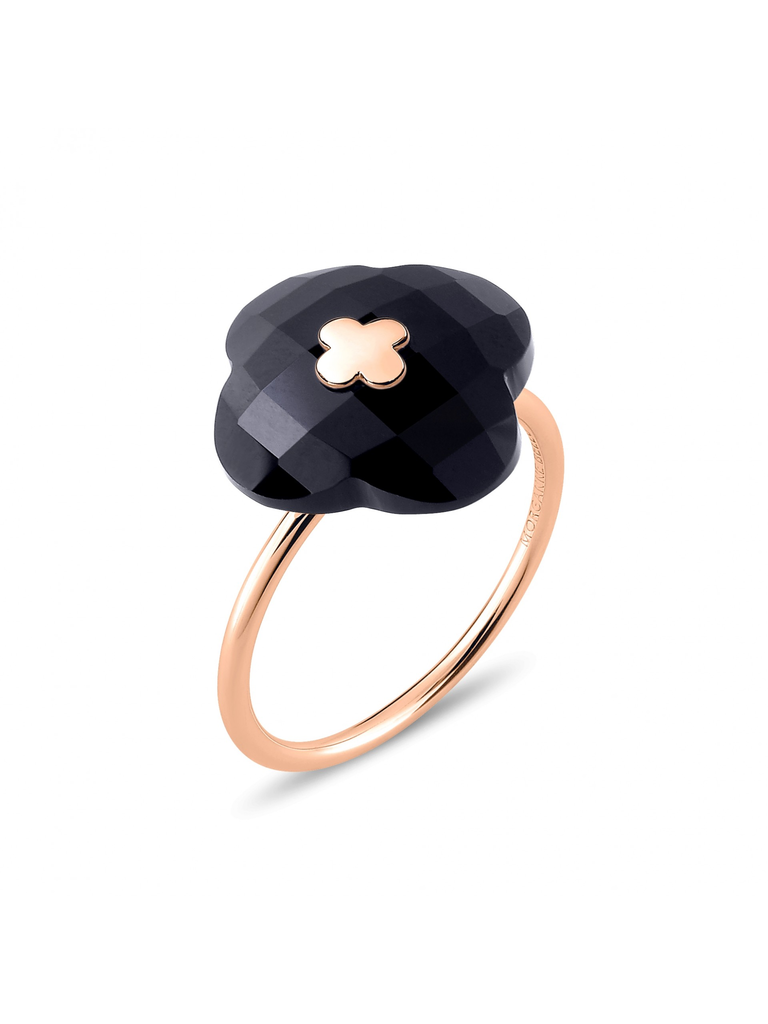 Morganne Bello Morganne Bello Ring rose gold Onyx stone