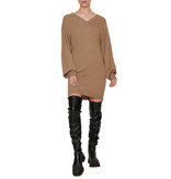 LOULOU STUDIO Gambier oversized kasjmier jurk safari