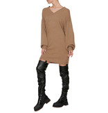 LOULOU STUDIO Gambier oversized kasjmier jurk safari