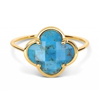 Morganne Bello Morganne Bello 3031YB127 ring met turquoise korset steen geelgoud