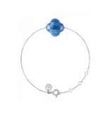 Morganne Bello Morganne Bello 1012WB155 Klaver armband blauw witgoud