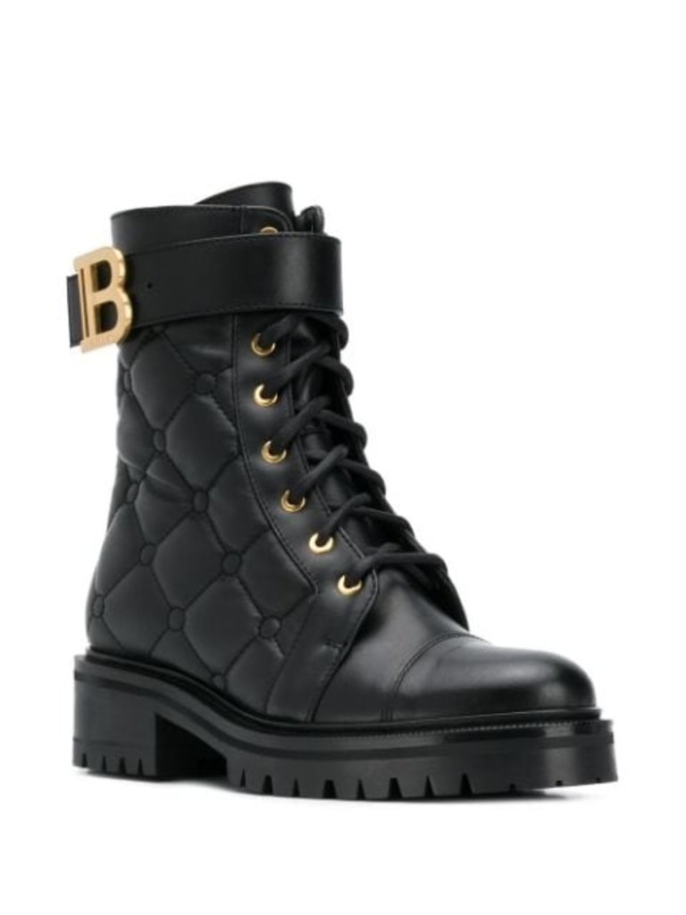 Balmain Balmain padded combat boots black