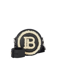 Balmain Balmain sheerling mini logo crossbody tas zwart
