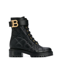 Balmain Balmain gewatteerde combat boots zwart