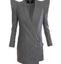 Balmain Balmain Asymmetrisch blazer grijs