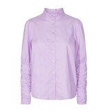 Co'couture Co'couture Sandy Poplin pofmouwen blouse paars