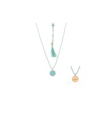 Pscallme Copy of Pscallme Enamel turquoise initial G goldplated ketting