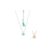 Pscallme Copy of Pscallme Enamel turquoise initial T goldplated ketting