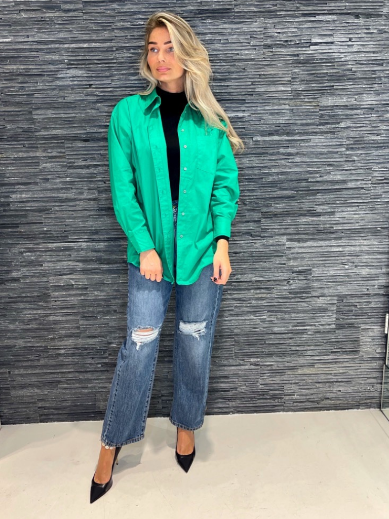Co'couture Co'Couture oversized blouse groen