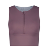 House of Gravity House of Gravity zipper crop top mauve amethyst