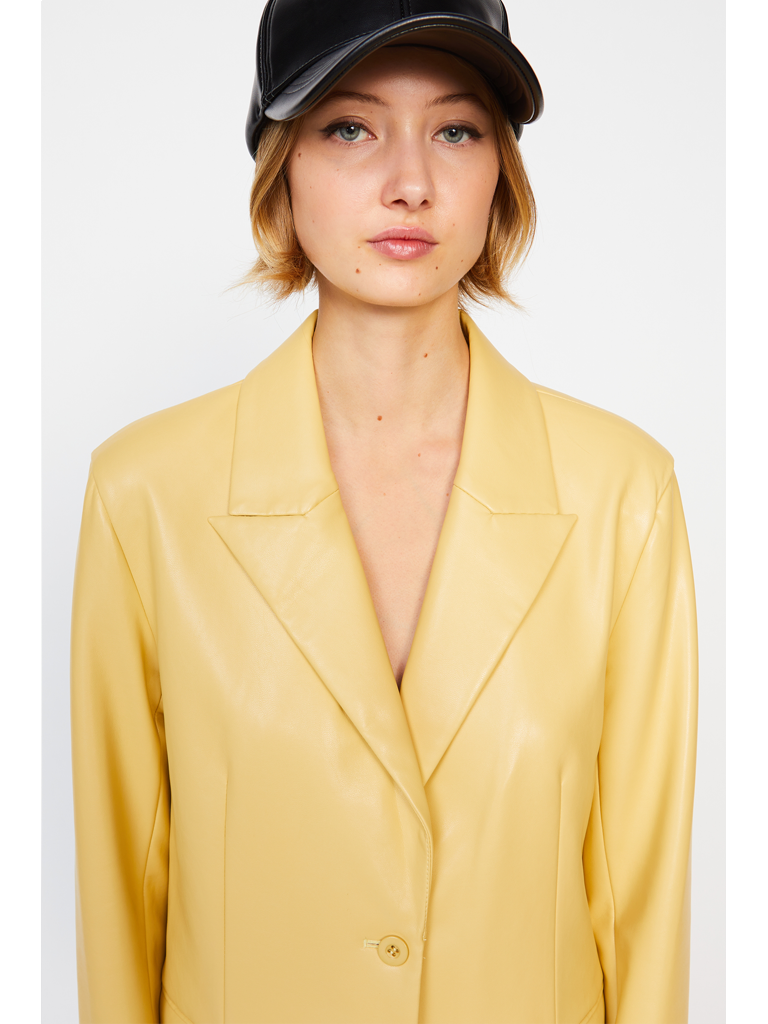 Stand Studio STAND Ansley blazer Faux leather Honey