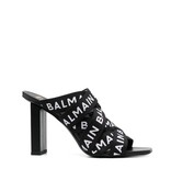 Balmain Balmain Paris sandalen met logo zwart wit