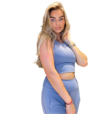 House of Gravity House of Gravity Silhouette Crop Top Pebble blue