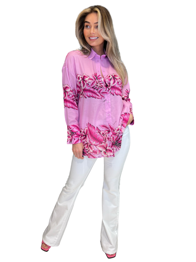 PINKO Pinko 100705A0NNYNL Codogno blouse tropical print roze