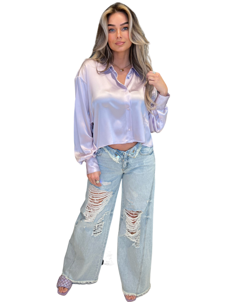 SEROYA SEROYA 2814-14 Ollie wide leg jeans Skylight