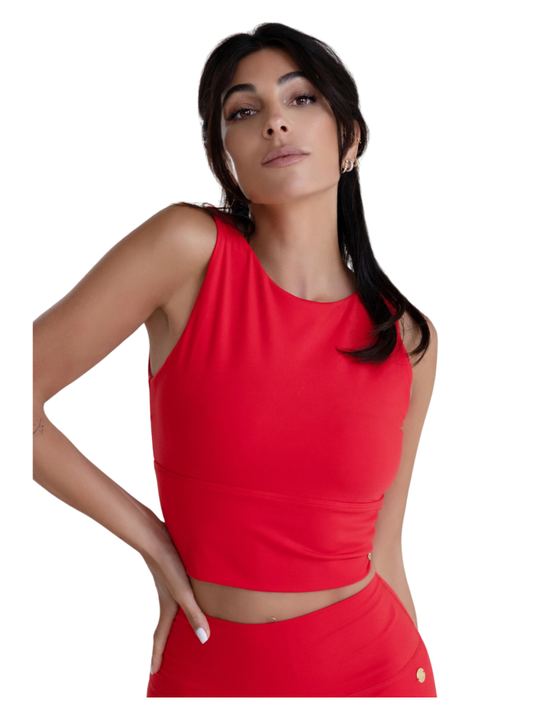 House of Gravity House of Gravity Divine crop top bra coral red