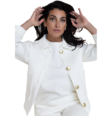 House of Gravity House of Gravity Tailored cardigan off white marble