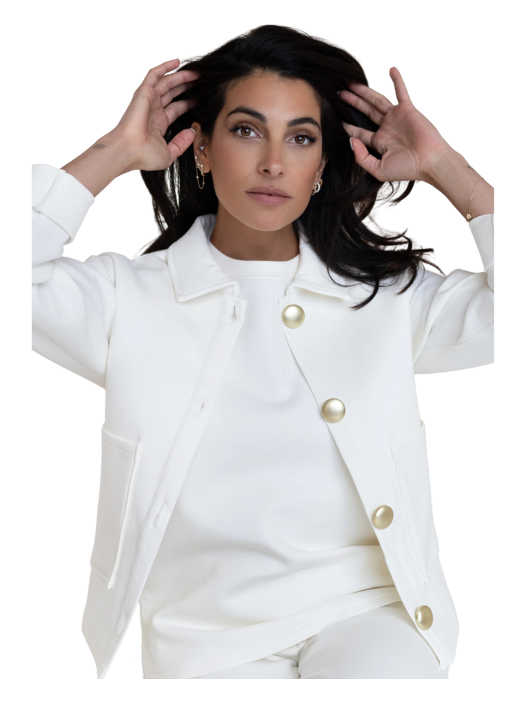 House of Gravity House of Gravity Tailored cardigan off white marble