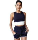 House of Gravity House of Gravity Performance crop top db moonstone white